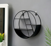 Load image into Gallery viewer, Nordic Style Metal Decorative Shelf round Hexagon storage holder rack Shelves Home wall Decoration Potted ornament holder rack
