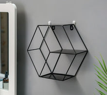 Load image into Gallery viewer, Nordic Style Metal Decorative Shelf round Hexagon storage holder rack Shelves Home wall Decoration Potted ornament holder rack
