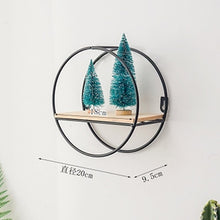 Load image into Gallery viewer, Nordic Style Metal Decorative Shelf round Hexagon storage holder rack Shelves Home wall Decoration Potted ornament holder rack
